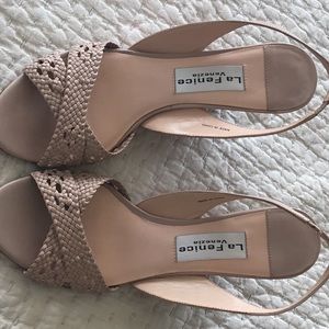 La Fenice sling back wedge sandal